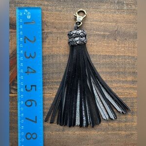 Black and Silver Tassel
